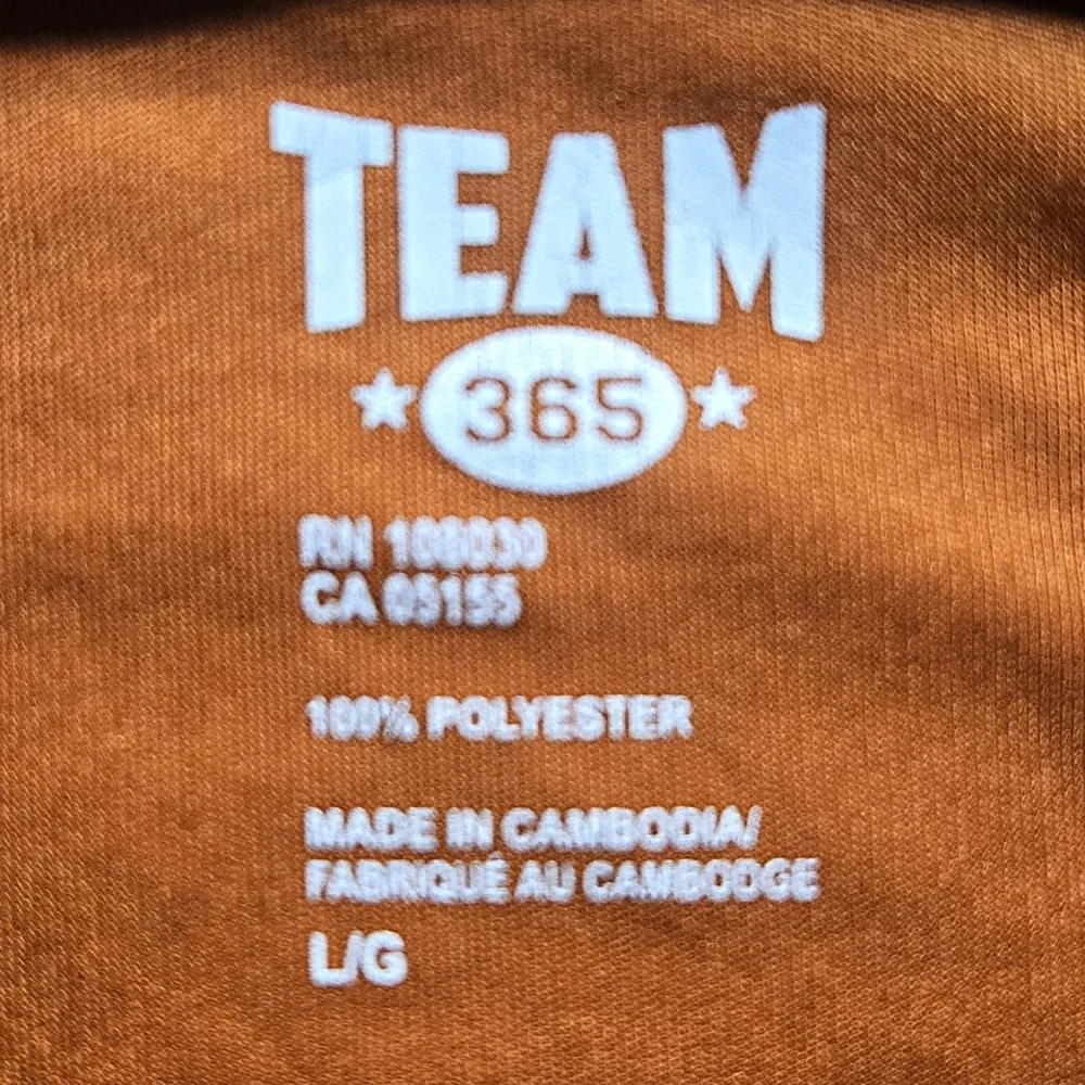 Team 365 Bengals Performance T-Shirt Adult Large Orange Football Graphic‎ Tee